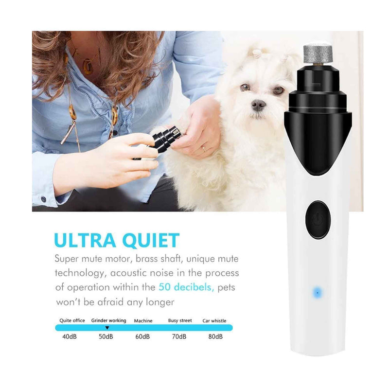 Danoz Pets - Pet Nail Grinder Dog🐶 Cat Electric Trimmer Rechargeable Clipper Claw Filer N8