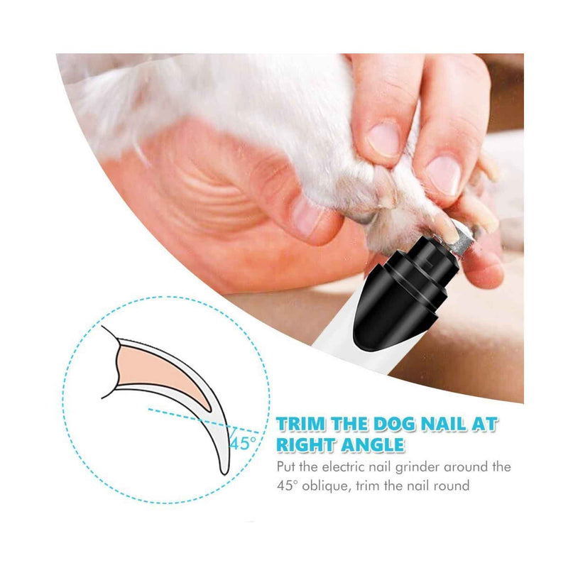 Danoz Pets - Pet Nail Grinder Dog🐶 Cat Electric Trimmer Rechargeable Clipper Claw Filer N8