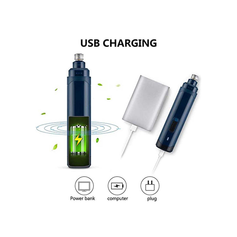 Danoz Pets - LED Light Pet Nail Grinder Dog🐶 Cat Electric Trimmer 2 Speed Rechargeable Filer
