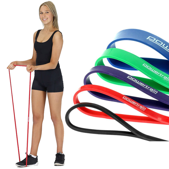Danoz Direct -  Powertrain 5x Home Workout Resistance Bands Gym Exercise