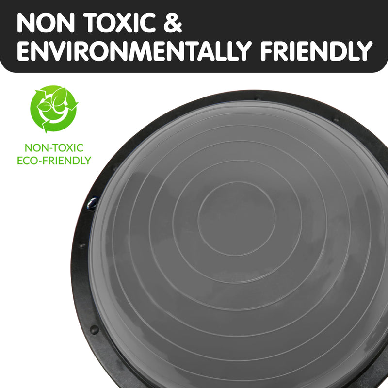 Danoz Direct -  Powertrain Fitness Yoga Ball Home Gym Workout Balance Trainer Grey