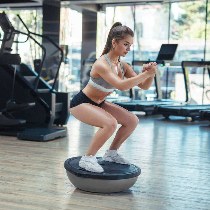 Danoz Direct -  Powertrain Fitness Yoga Ball Home Gym Workout Balance Trainer Grey