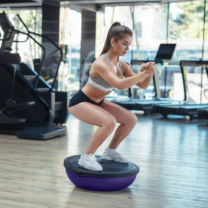 Danoz Direct -  Powertrain Fitness Yoga Ball Home Gym Workout Balance Trainer Purple