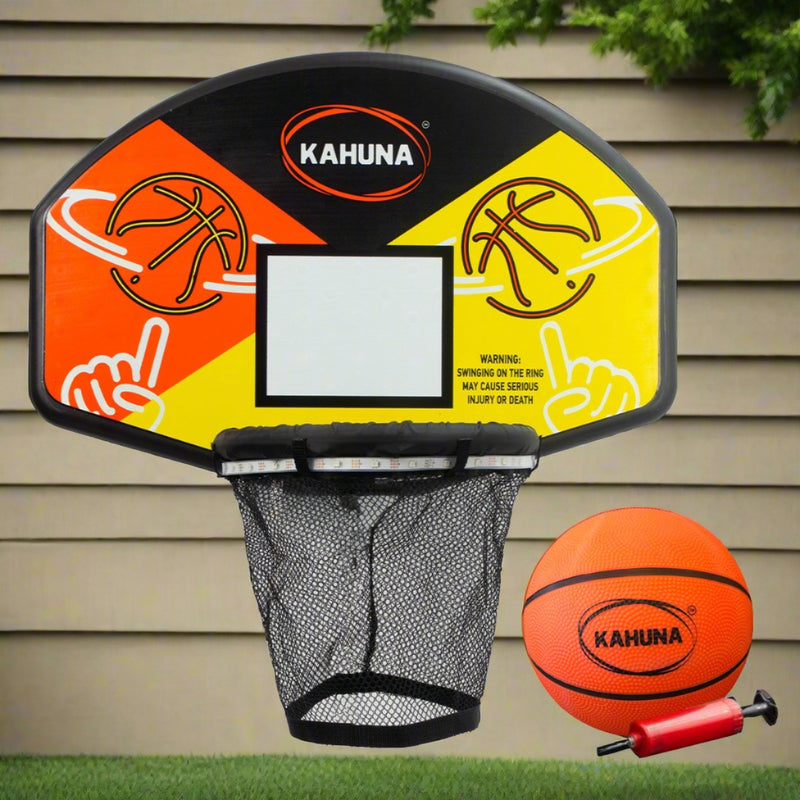 Danoz Sports - Kahuna Trampoline Led Basketball Hoop Set With Light-up Ball - Incl. Delivery