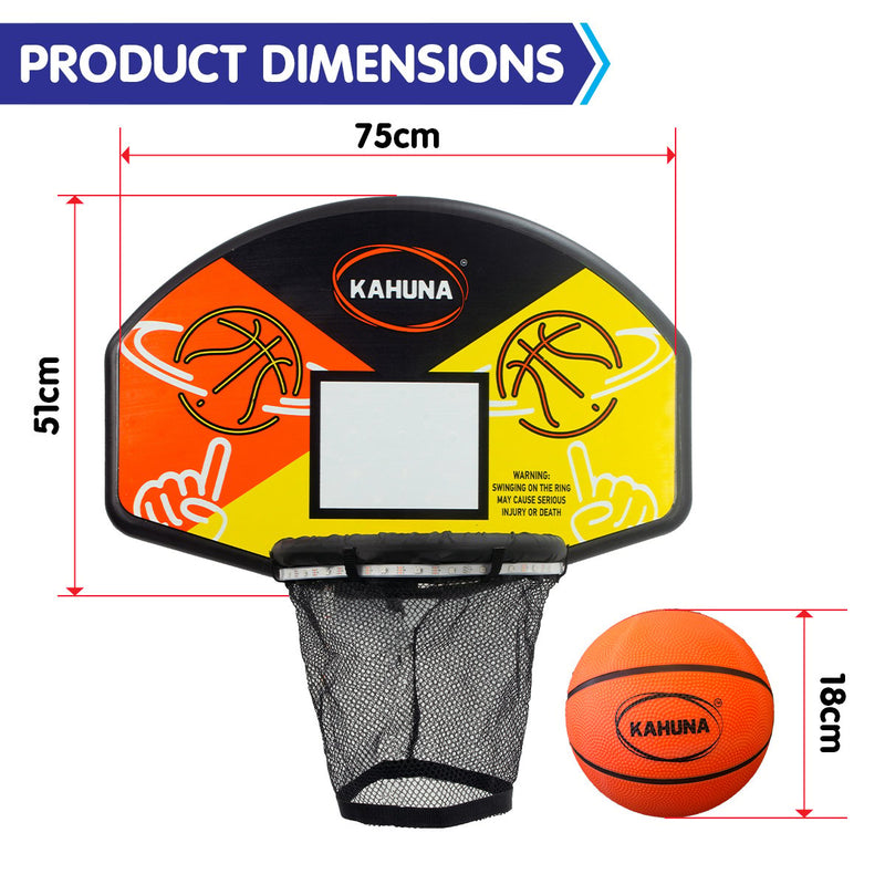 Danoz Sports - Kahuna Trampoline Led Basketball Hoop Set With Light-up Ball - Incl. Delivery