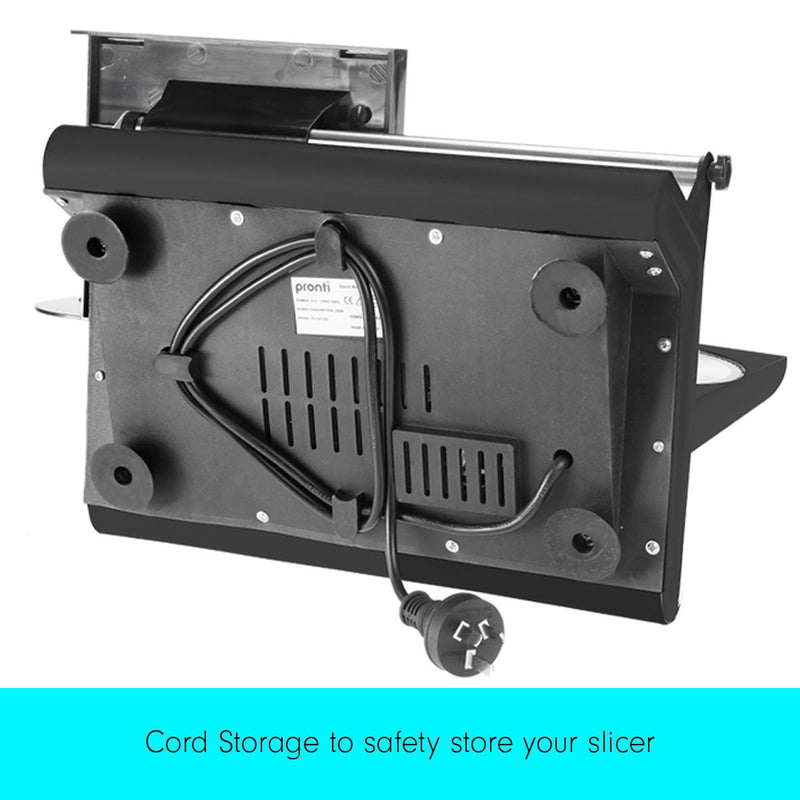 Danoz Direct - Pronti Electric Meat Slicer- Food Cheese Processor Vegetable Kitchen Deli