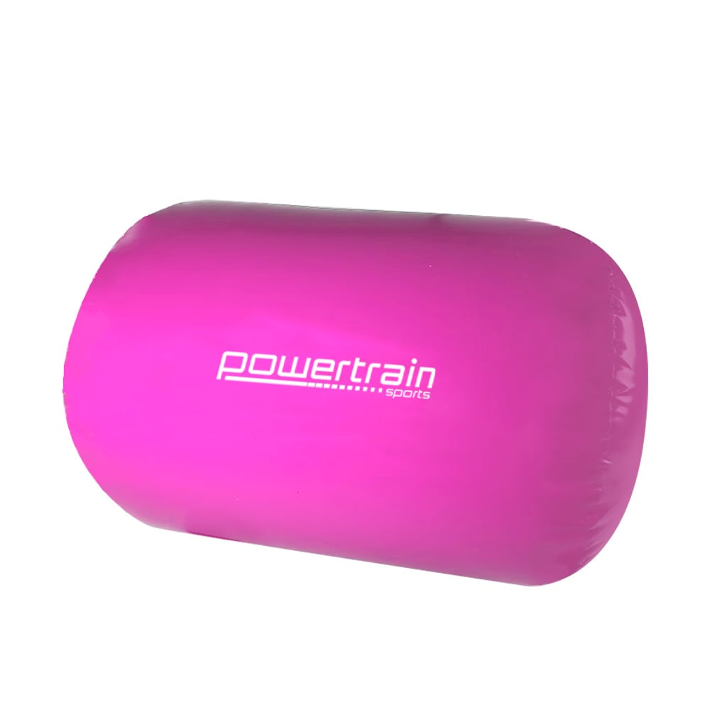 Danoz Direct -  Powertrain Sports Inflatable Gymnastics Air Barrel Exercise Roller 120 x 75cm - Pink