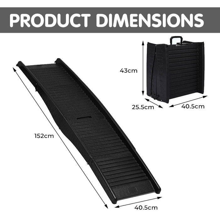 Danoz Direct - Furtastic 152cm Portable Dog 🐶 Pet Ramp - Black