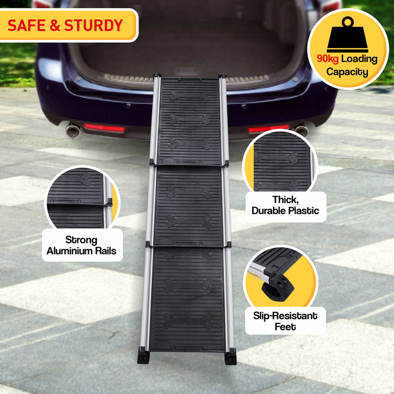 Danoz Direct - Furtastic Heavy-Duty Aluminium Telescopic Pet Ramp