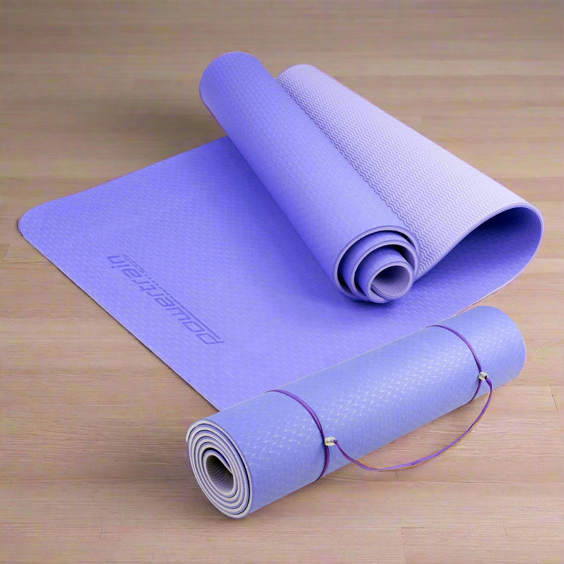 Danoz Direct -  Powertrain Eco-Friendly TPE Pilates Exercise Yoga Mat 8mm - Light Purple