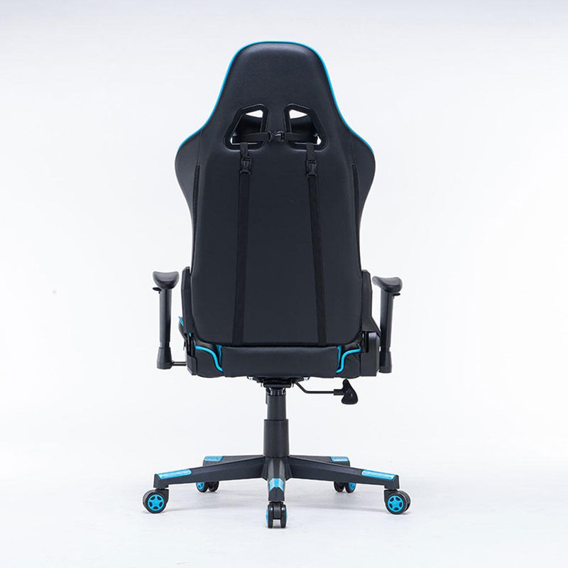 Danoz Direct - Gaming Chair Ergonomic Racing chair 165° Reclining Gaming Seat 3D Armrest Footrest Black