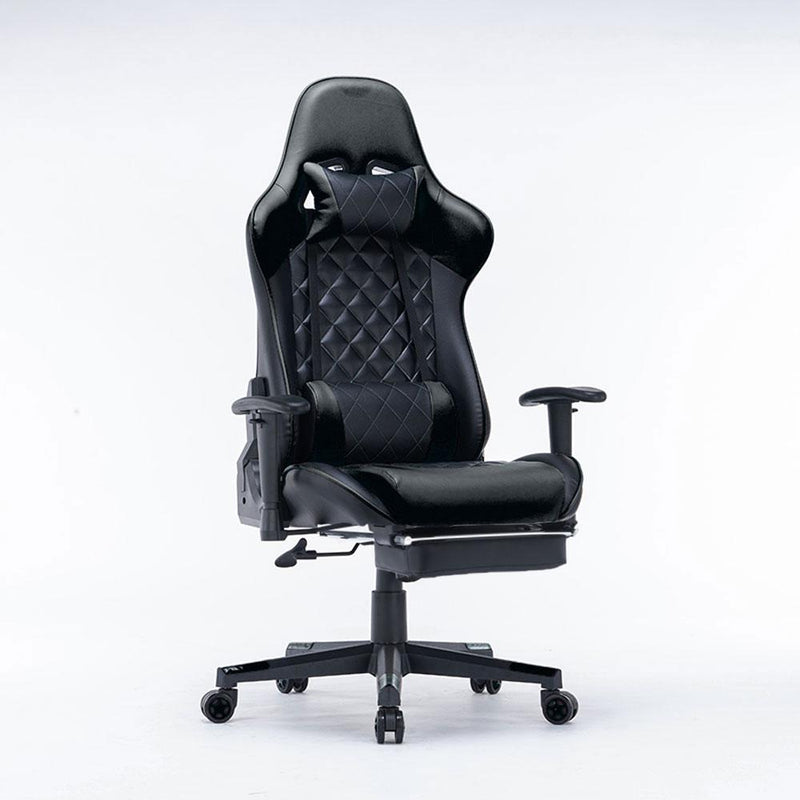 Danoz Direct - Gaming Chair Ergonomic Racing chair 165° Reclining Gaming Seat 3D Armrest Footrest Black