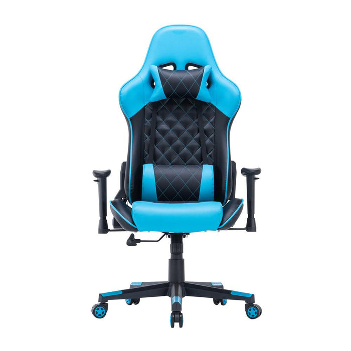 Danoz Direct - Gaming Chair Ergonomic Racing chair 165° Reclining Gaming Seat 3D Armrest Footrest White Black