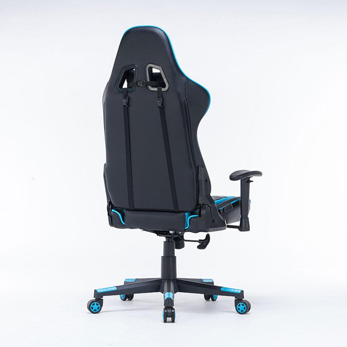 Danoz Direct - Gaming Chair Ergonomic Racing chair 165° Reclining Gaming Seat 3D Armrest Footrest White Black