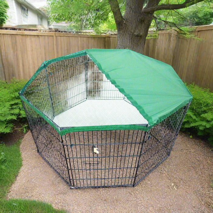 Danoz Direct - Paw Mate Pet🐶 Playpen 8 Panel 24in Foldable Dog Cage + Cover