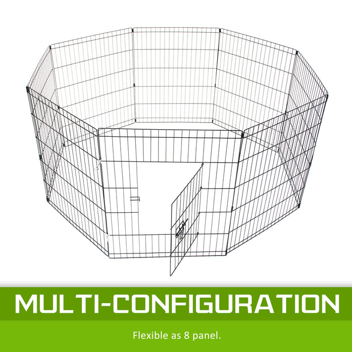 Danoz Direct - Paw Mate Pet🐶 Playpen 8 Panel 24in Foldable Dog Cage + Cover