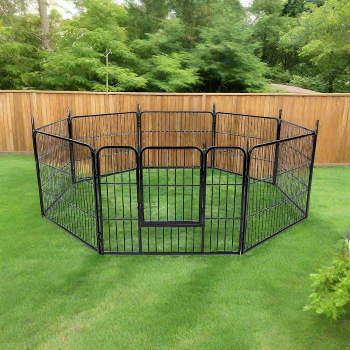 Danoz Direct - Paw Mate Pet Playpen Heavy Duty 31in 8 Panel Foldable Dog Exercise Enclosure Fence Cage