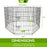 Danoz Direct - Paw Mate Pet Playpen 8 Panel 36in Foldable Dog Exercise Enclosure Fence Cage