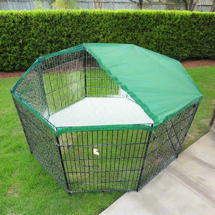 Danoz Direct - Paw Mate Pet 🐶Playpen 8 Panel 36in Foldable Dog Cage + Cover