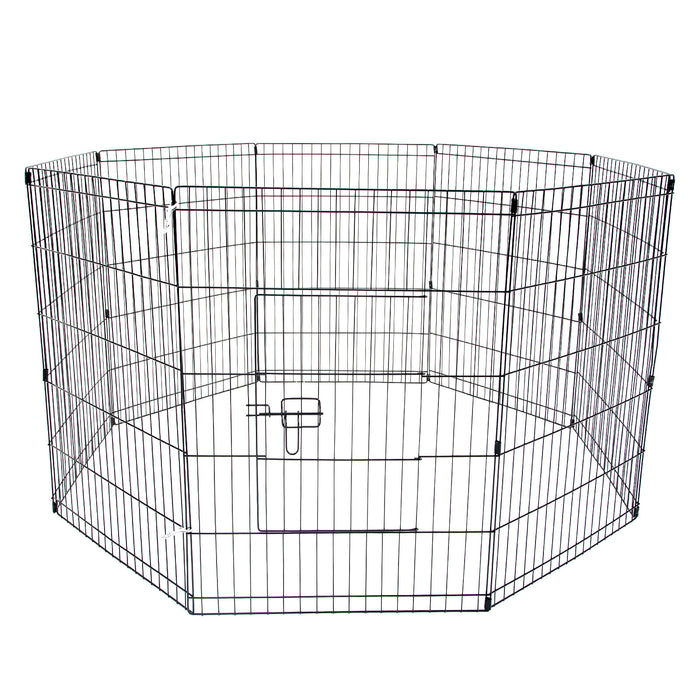 Danoz Direct - Paw Mate Pet Playpen 8 Panel 42in Foldable Dog Exercise Enclosure Fence Cage