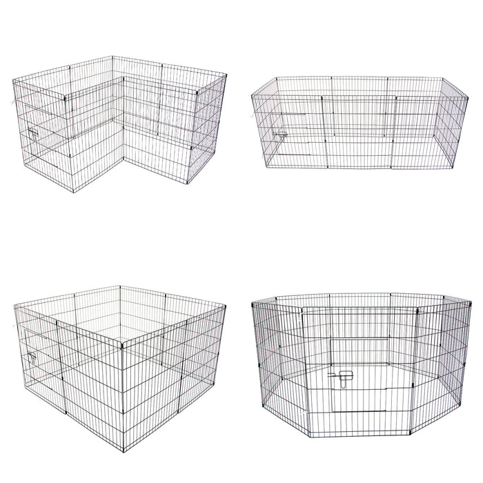 Danoz Direct - Paw Mate Pet Playpen 8 Panel 42in Foldable Dog Cage + Cover