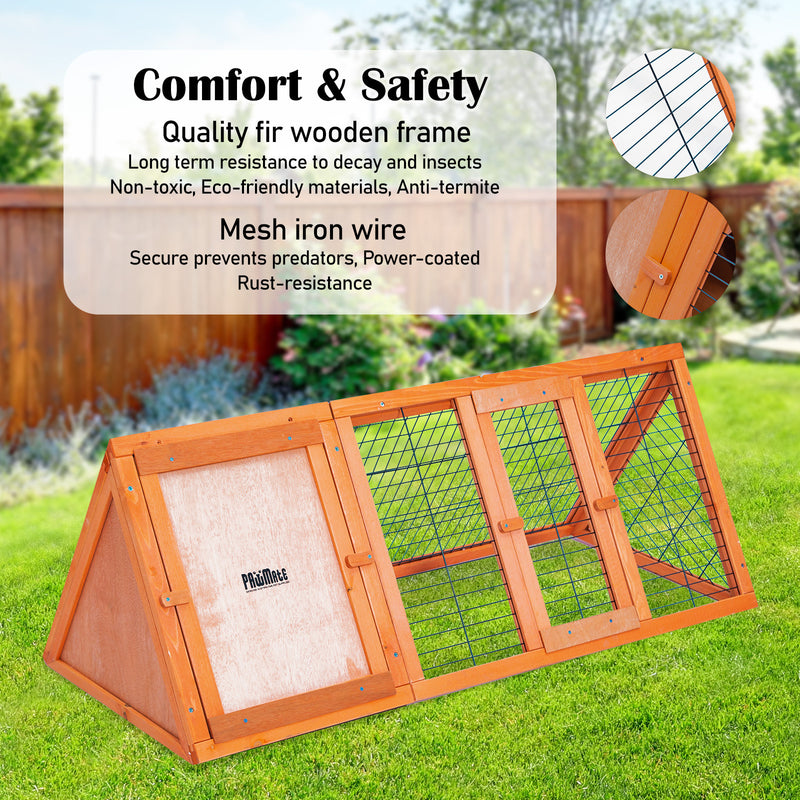 Danoz Direct - Paw Mate 118 x 50 x 45cm Rabbit Hutch Chicken🐓 Coop Triangle Cage Run