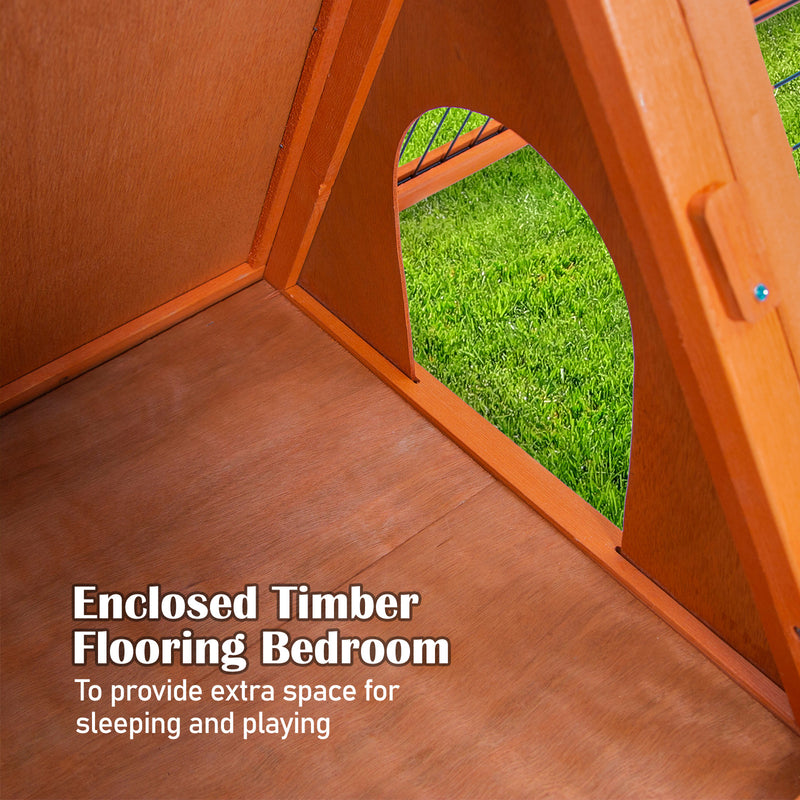 Danoz Direct - Paw Mate 118 x 50 x 45cm Rabbit Hutch Chicken🐓 Coop Triangle Cage Run