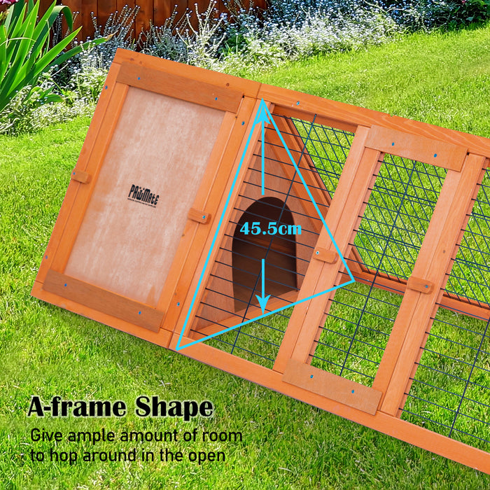 Danoz Direct - Paw Mate 118 x 50 x 45cm Rabbit Hutch Chicken🐓 Coop Triangle Cage Run