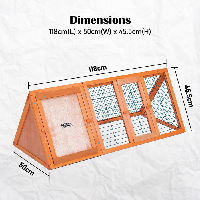 Danoz Direct - Paw Mate 118 x 50 x 45cm Rabbit Hutch Chicken🐓 Coop Triangle Cage Run