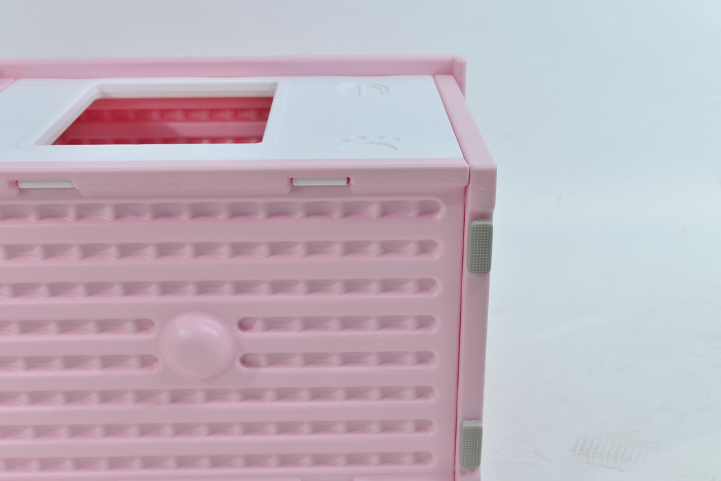 Danoz Direct - YES4PETS Small Plastic Pet Dog Puppy Cat House Kennel Pink