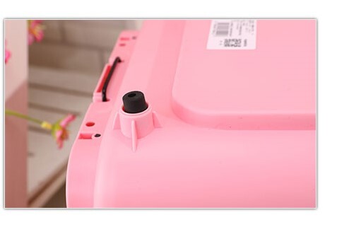 Danoz Direct - YES4PETS Medium Portable Plastic Dog Cat Pet Pets Carrier Travel Cage With Tray-Pink
