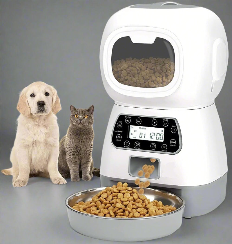 YES4PETS 3.5L Visible Automatic Digital Pet Dog🐶 Cat Feeder Food Bowl Dispenser - Free Postage