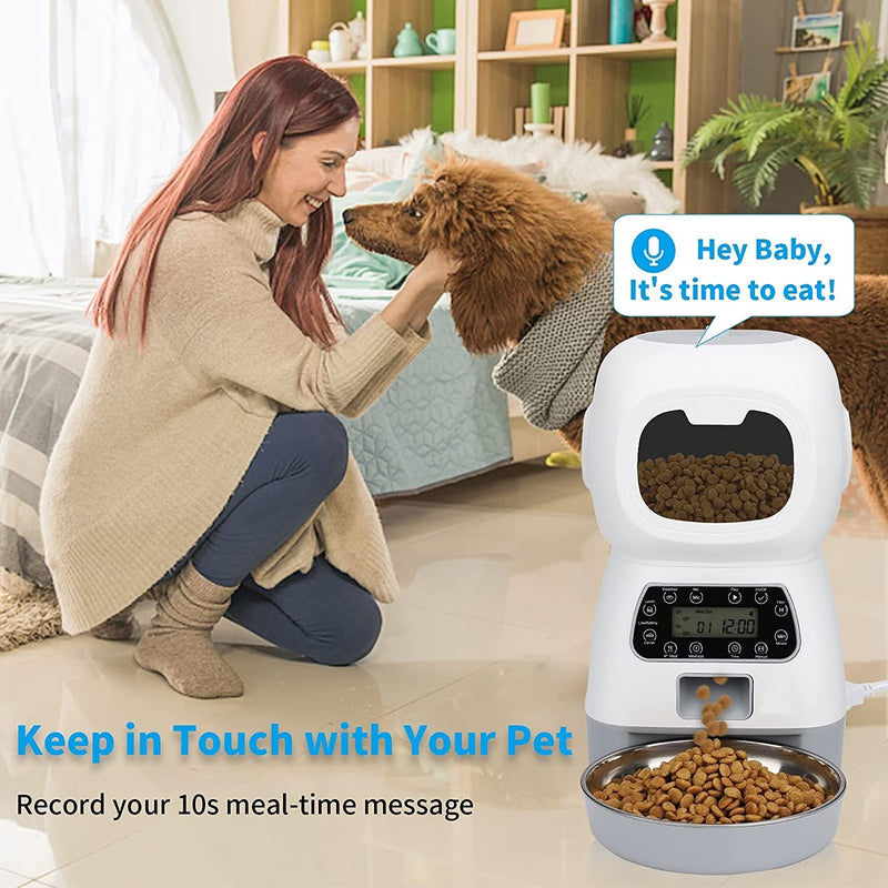 YES4PETS 3.5L Visible Automatic Digital Pet Dog🐶 Cat Feeder Food Bowl Dispenser - Free Postage