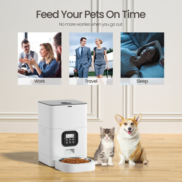 Danoz Direct - YES4PETS 6L Automatic Digital Pet Dog Cat Feeder Food Bowl Dispenser