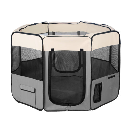 Danoz Direct - YES4PETS Medium Grey Pet Dog Cat Dogs Puppy Rabbit Tent Soft Playpen
