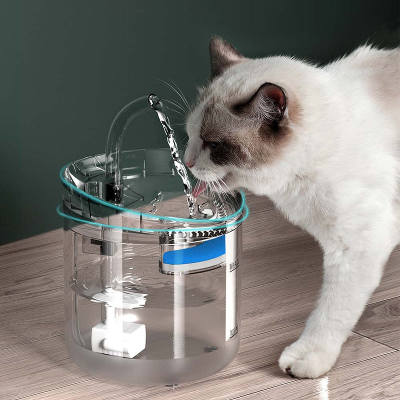 Danoz Direct - Cat Dog Water Fountain Pet Water Dispenser 1.8L Automatic Drinking Fountain for Cats Kitty Indoor