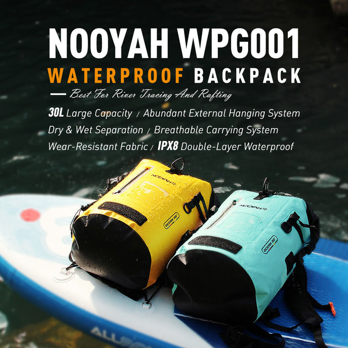 Danoz Direct -  NOOYAH IPX8 Waterproof Bike Cycle Outdoor Sports Backpack Double-Layer Waterproof Bag  MINT GREEN