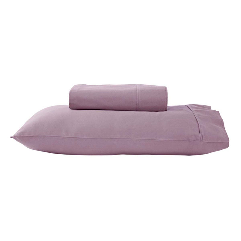 Danoz Direct -  280TC 50% Polyester 50% Cotton Sheet Set Single Lavender