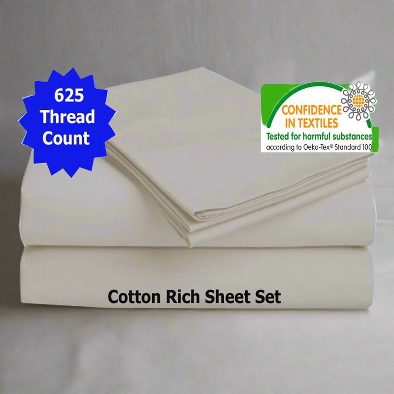 Danoz Direct -  Accessorize 625TC Cotton Rich Sheet Set Taupe Queen