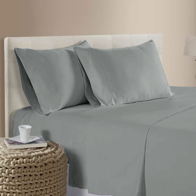 Danoz Direct -  400TC Bamboo Cotton Sheet Set Grey Queen