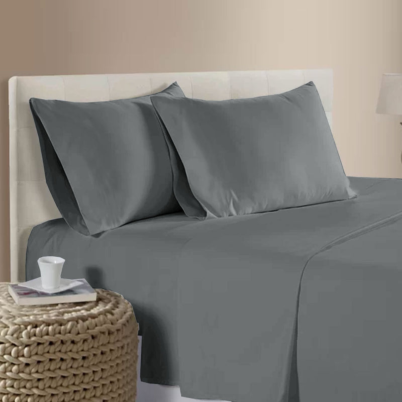 Danoz Direct -  400TC Bamboo Cotton Sheet Set Pewter Queen