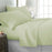 Danoz Direct -  400TC Cotton Sateen Sheet Set Queen - Ivory (with a Hint of Green)