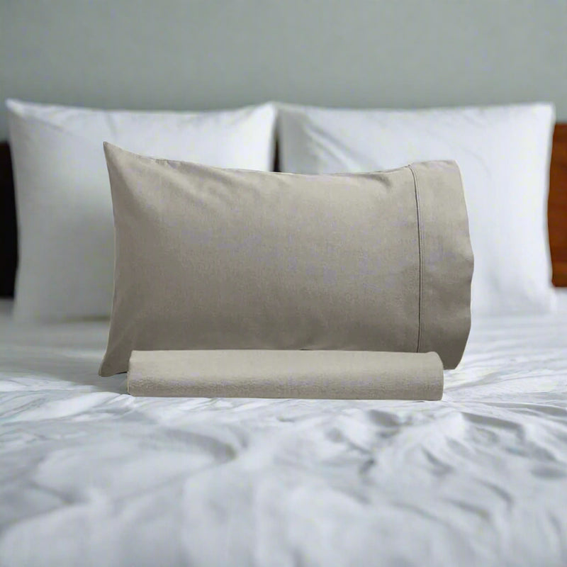 Danoz Direct -  Artex 250TC 100% Cotton Sheet Set Single Grey