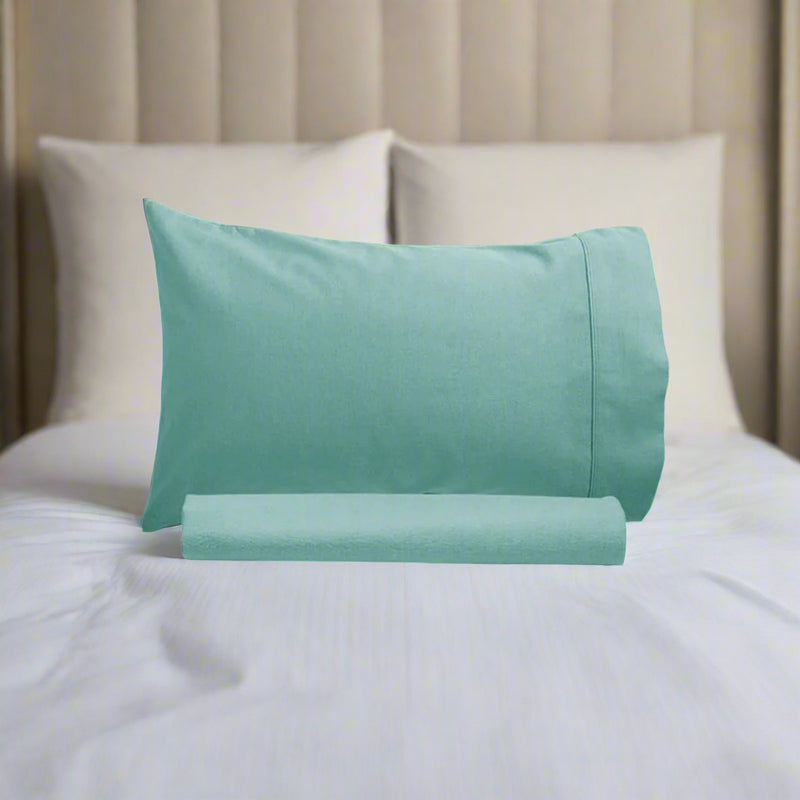 Danoz Direct -  Artex 250TC 100% Cotton Sheet Set Single Teal