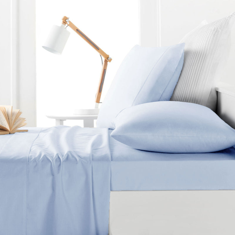 Danoz Direct -  Belmondo 225TC Sheet Set Light Blue - King