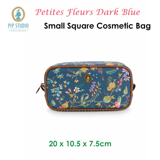 Danoz Direct - PIP Studio Petites Fleurs Dark Blue Small Square Cosmetic Bag