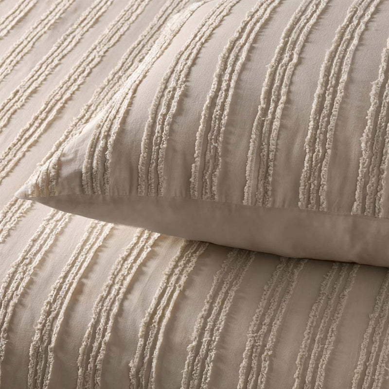 Danoz Direct -  Vintage Design Homewares Reflections Natural Cotton Quilt Cover Set Queen