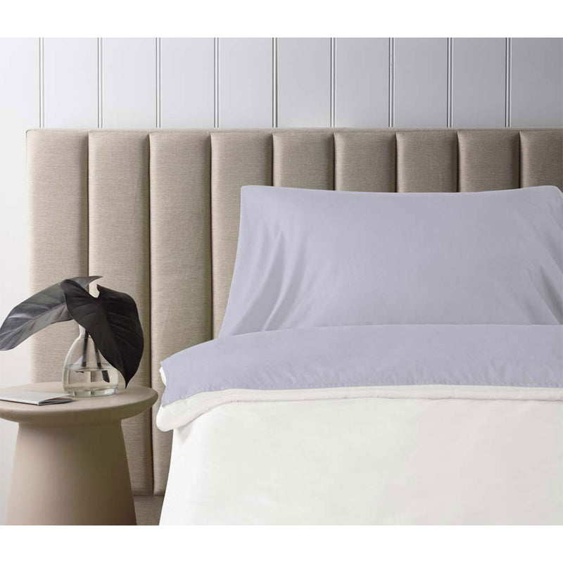 Danoz Direct -  Accessorize Self Tanning Polyester Cotton Sheet Protector 145cm x 220cm Silver