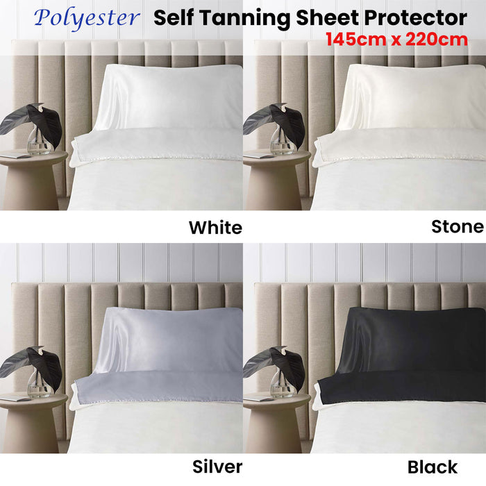 Danoz Direct -  Accessorize Self Tanning Polyester Sheet Protector 145cm x 220cm Silver