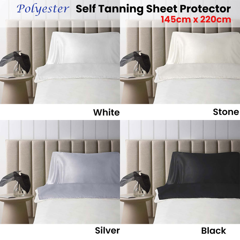 Danoz Direct -  Accessorize Self Tanning Polyester Sheet Protector 145cm x 220cm White